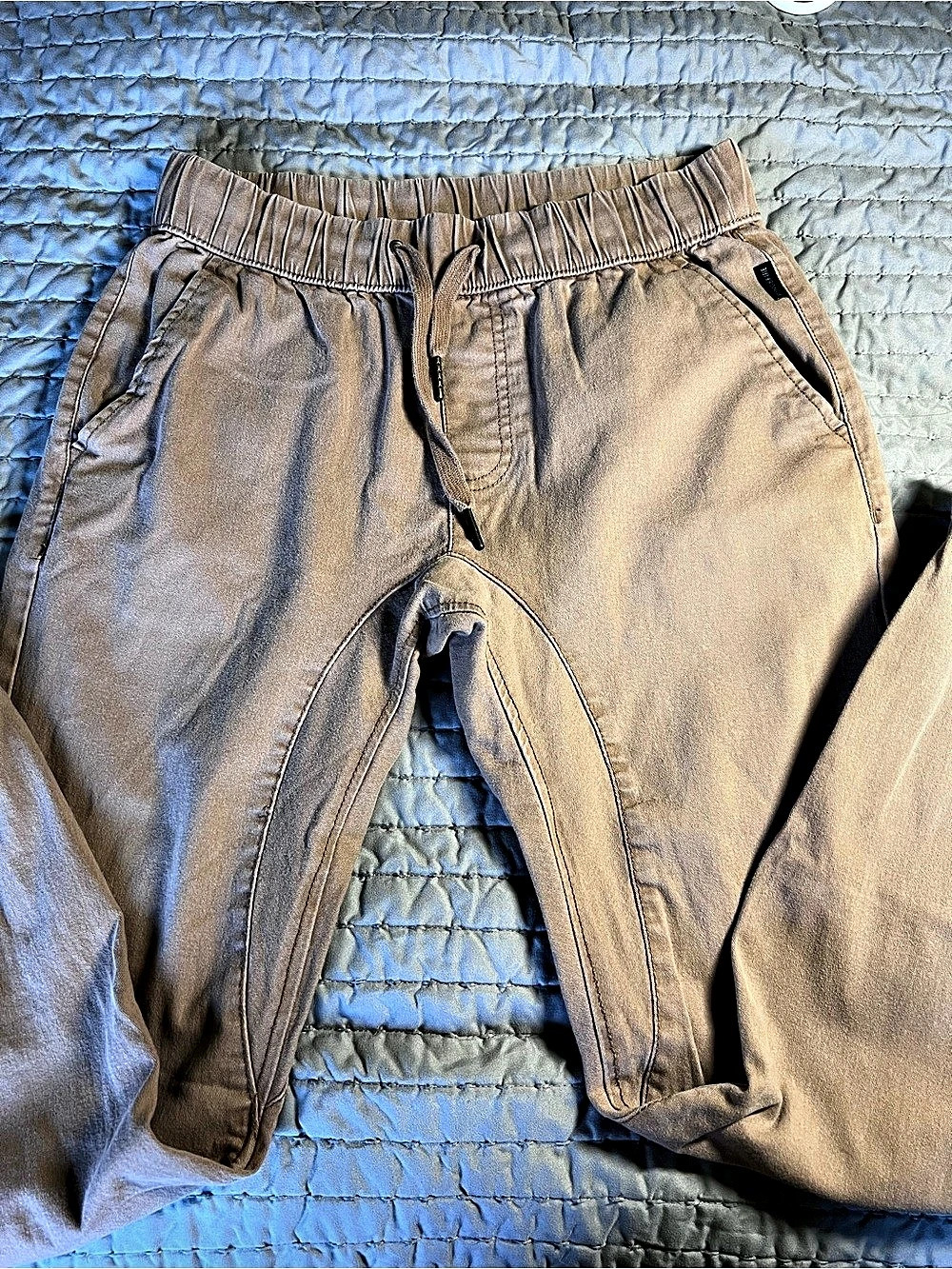 Ring of Fire Denim Jogger Skater Pants in Brown